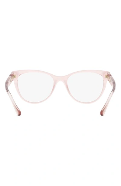 Versace 53mm Cat Eye Optical Glasses In Trans Pink