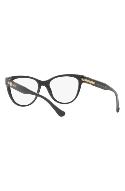 Versace 53mm Cat Eye Optical Glasses In Black