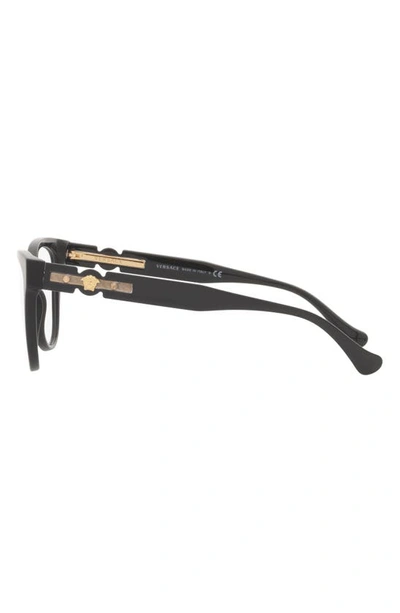 Versace 53mm Cat Eye Optical Glasses In Black