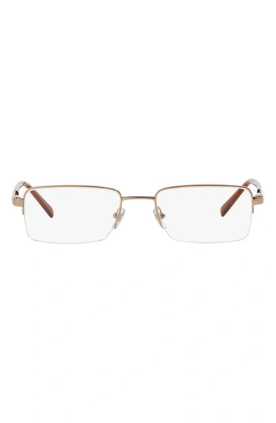 Shop Versace 50mm Square Optical Glasses In Bronze