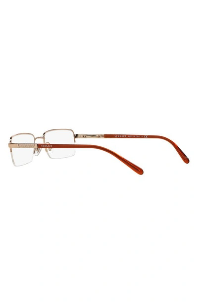 Shop Versace 50mm Square Optical Glasses In Bronze