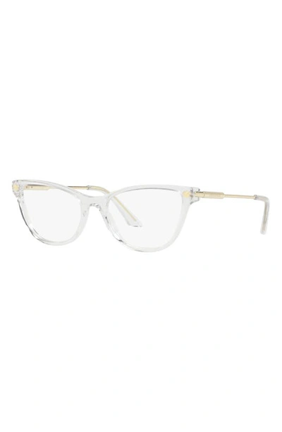 Shop Versace 54mm Cat Eye Optical Glasses In Crystal