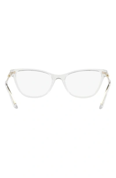 Shop Versace 54mm Cat Eye Optical Glasses In Crystal