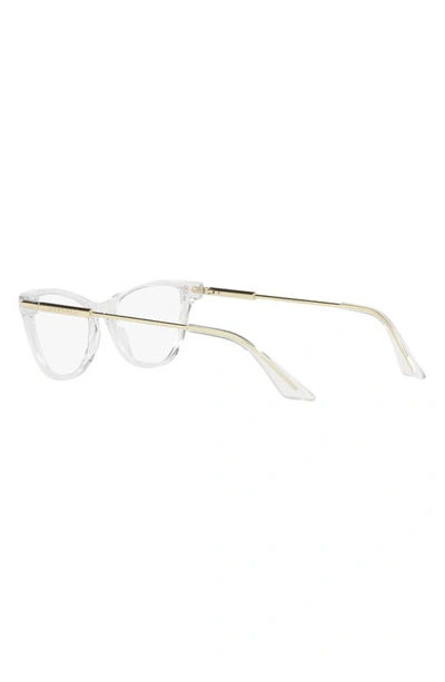 Versace 54mm Cat Eye Optical Glasses In Crystal