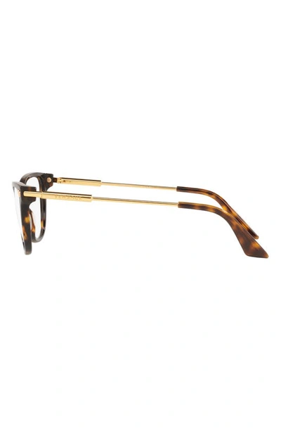 Versace 54mm Cat Eye Optical Glasses In Havana