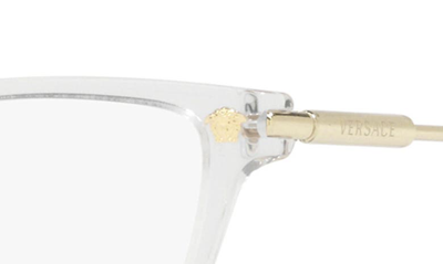 Shop Versace 54mm Cat Eye Optical Glasses In Crystal