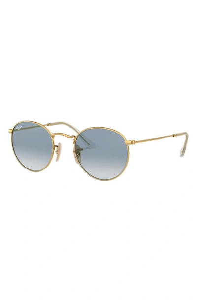 Shop Ray Ban 50mm Small Gradient Round Sunglasses In Gold