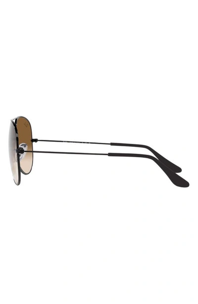 Ray Ban Small Original 55mm Aviator Sunglasses In Black