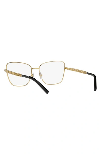 Shop Dolce & Gabbana 57mm Butterfly Optical Glasses In Gold/ Black