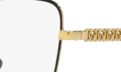 Dolce & Gabbana 57mm Butterfly Optical Glasses In Gold/ Black