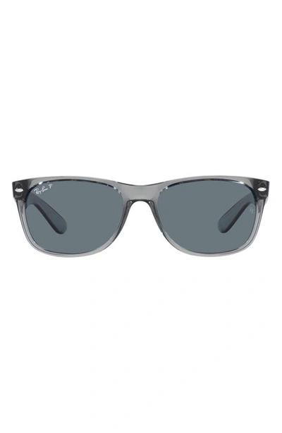 Shop Ray Ban New Wayfarer 52mm Rectangular Sunglasses In Transparent Grey