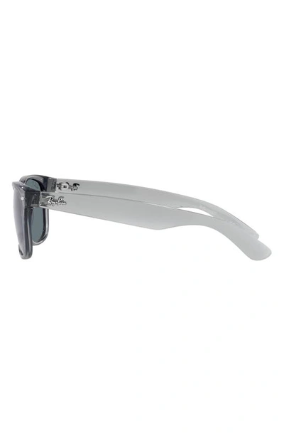 Shop Ray Ban New Wayfarer 52mm Rectangular Sunglasses In Transparent Grey