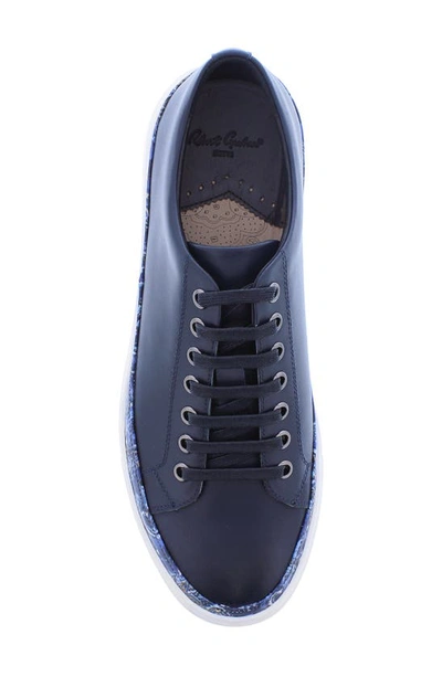 Robert Graham Barrone Low Top Sneaker In Navy