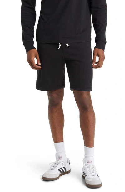 Shop Threads 4 Thought Garrett Tie Waist Slim Fit Fleece Shorts In Black