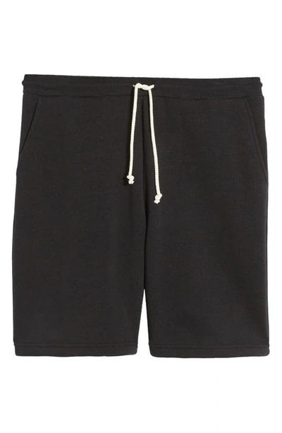 Shop Threads 4 Thought Garrett Tie Waist Slim Fit Fleece Shorts In Black