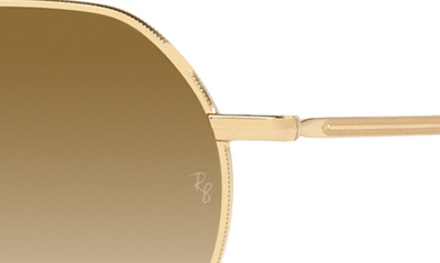 Ray Ban Jack 55mm Irregular Sunglasses In Gold Flash
