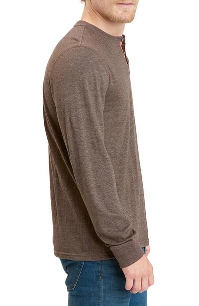 Shop Threads 4 Thought Long Sleeve Henley In Espresso