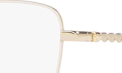 Shop Tory Burch 53mm Square Optical Glasses In Ivory