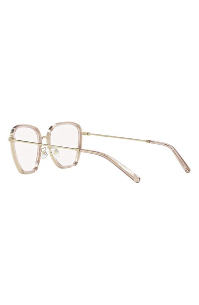 Shop Tory Burch 53mm Square Optical Glasses In Clear