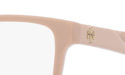Shop Tory Burch 53mm Oval Optical Glasses In Bone