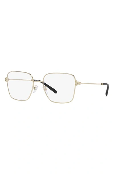 Shop Tory Burch 52mm Square Optical Glasses In Gold