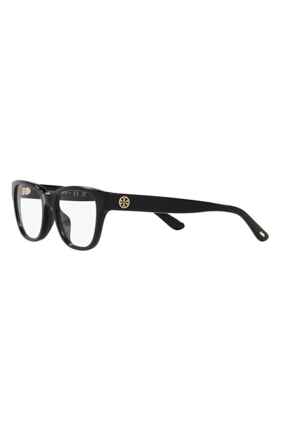 Shop Tory Burch 52mm Rectangular Optical Glasses In Black