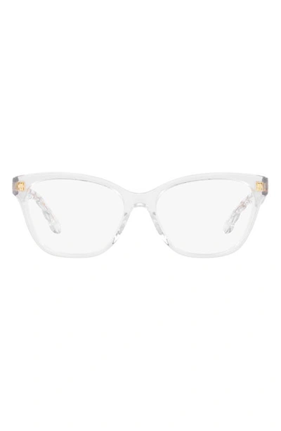 Shop Tory Burch 51mm Rectangular Optical Glasses In Clear