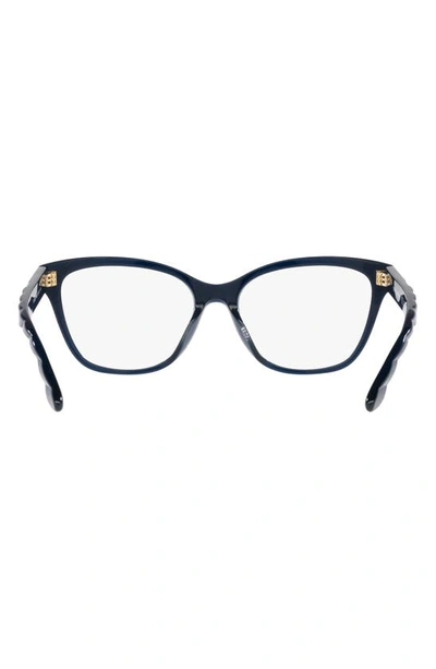 Shop Tory Burch 51mm Rectangular Optical Glasses In Navy