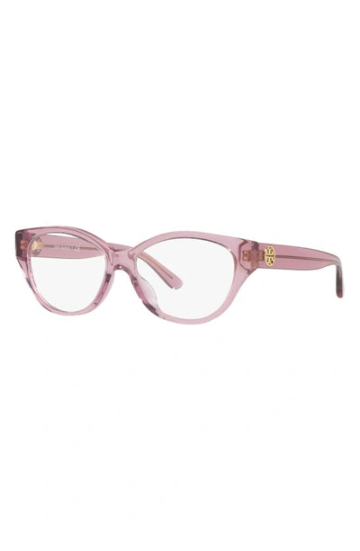 Shop Tory Burch 53mm Cat Eye Optical Glasses In Purple