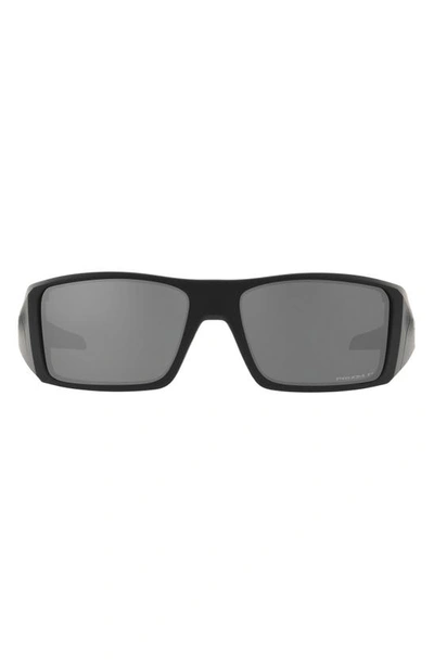 Shop Oakley Heliostat 61mm Prizm™ Polarized Rectangular Sunglasses In Matte Black