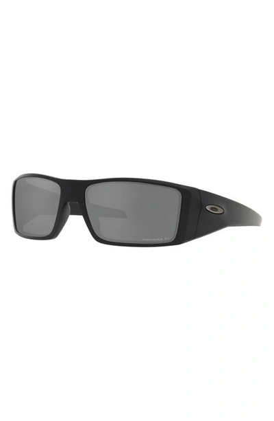 Shop Oakley Heliostat 61mm Prizm™ Polarized Rectangular Sunglasses In Matte Black