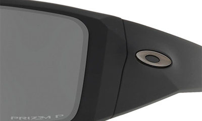 Shop Oakley Heliostat 61mm Prizm™ Polarized Rectangular Sunglasses In Matte Black