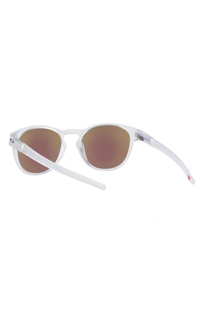 Shop Oakley Latch 53mm Prizm™ Polarized Oval Sunglasses In Clear