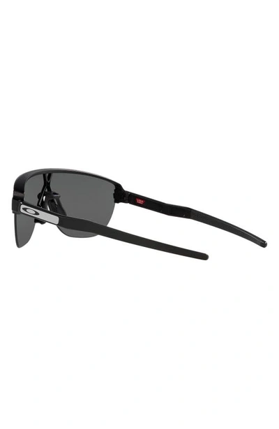 Shop Oakley Corridor 42mm Semi Rimless Prizm™ Shield Sunlgasses In Matte Black