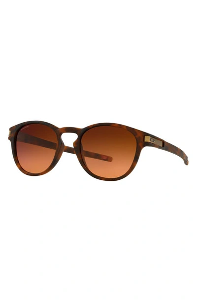 Shop Oakley Latch 53mm Prizm™ Oval Sunglasses In Brown Tort