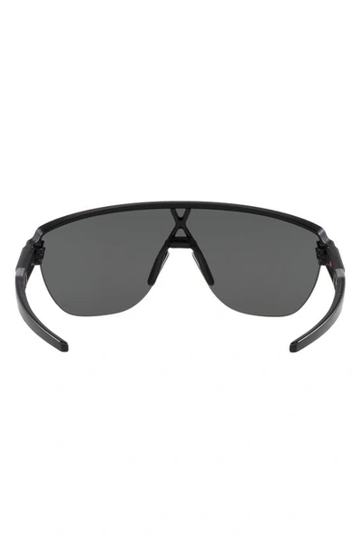 Shop Oakley Corridor 42mm Semi Rimless Prizm™ Shield Sunlgasses In Matte Black