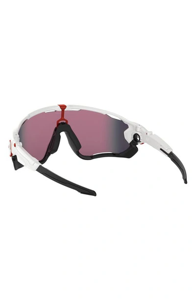 Shop Oakley Jawbreaker™ 31mm Prizm™ Shield Sunglasses In White