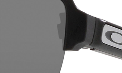Shop Oakley Corridor 42mm Semi Rimless Prizm™ Shield Sunlgasses In Matte Black