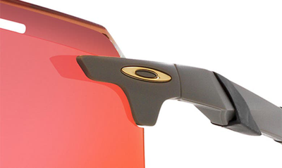 Shop Oakley Encoder Strike Vented 136mm Prizm™ Rimless Wrap Shield Sunglasses In Dark Grey