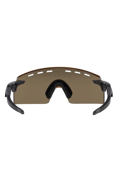 Shop Oakley Encoder Strike Vented 136mm Prizm™ Rimless Wrap Shield Sunglasses In Grey Jeans