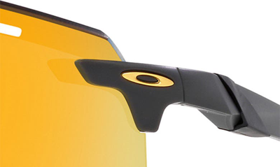 Shop Oakley Encoder Strike Vented 136mm Prizm™ Rimless Wrap Shield Sunglasses In Grey Jeans