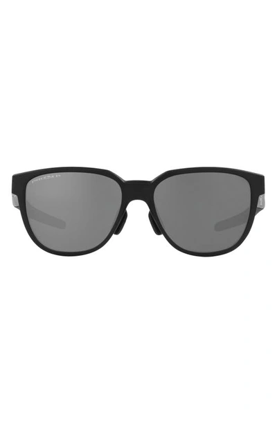 Shop Oakley Actuator 57mm Prizm™ Polarized Rectangular Sunglasses In Matte Black