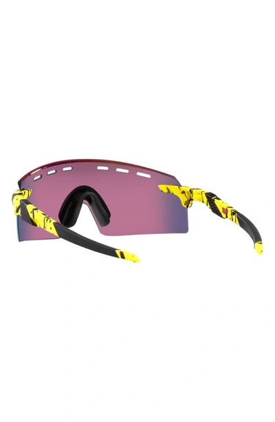 Shop Oakley Encoder Strike Vented 136mm Prizm™ Rimless Wrap Shield Sunglasses In Grey