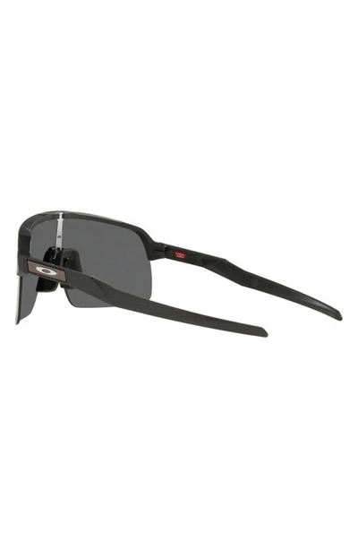 Shop Oakley Sutro Lite 139mm Prizm™ Semirimless Wrap Shield Sunglasses In Shiny Black