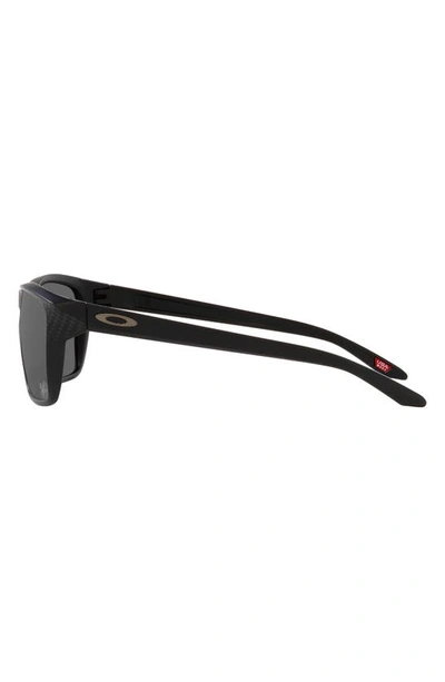 Oakley Sylas 57mm Prizm™ Rectangular Sunglasses In Shiny Black