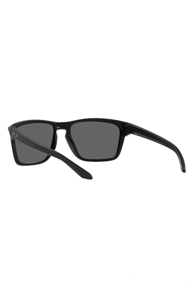 Oakley Sylas 57mm Prizm™ Rectangular Sunglasses In Shiny Black