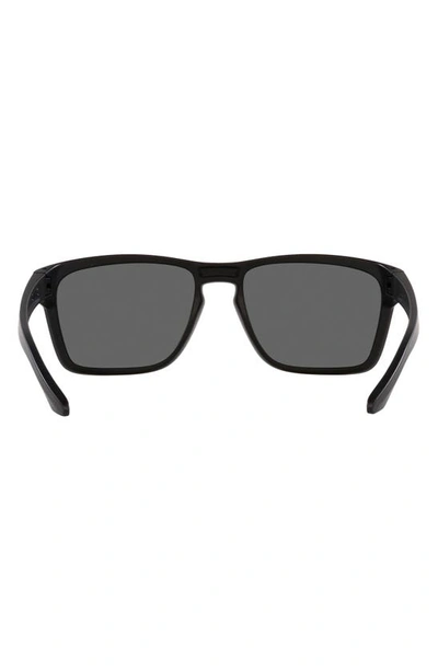 Oakley Sylas 57mm Prizm™ Rectangular Sunglasses In Shiny Black