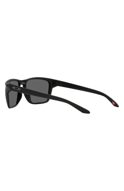 Oakley Sylas 57mm Prizm™ Rectangular Sunglasses In Shiny Black
