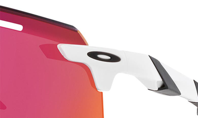 Shop Oakley Encoder Strike Vented 136mm Prizm™ Rimless Wrap Shield Sunglasses In White