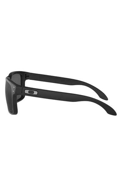 Shop Oakley Holbrook 56mm Prizm™ Rectangular Sunglasses In Matte Black